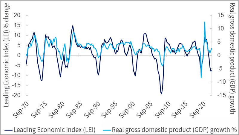 Leading Economic Index (LEI) points to a mild contraction